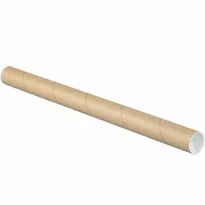 MyBoxSupply Mailing Tubes With Caps 1-1/2  X 24  Kraft 50/Case • $71.99