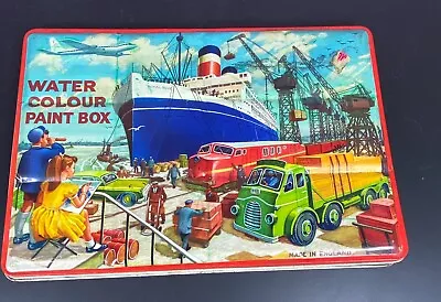 Page London Water Colour Watercolor Tin Litho Toy Paint Box Set Vintage 1950s • $29.99