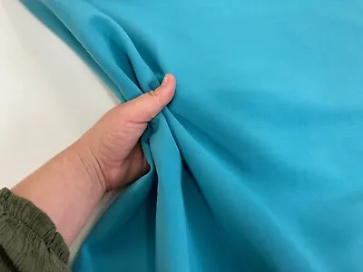 £12.99 • Buy Turquoise Wool Suiting Fabric High Quality  Thick Stretch Dressmaking Fabric