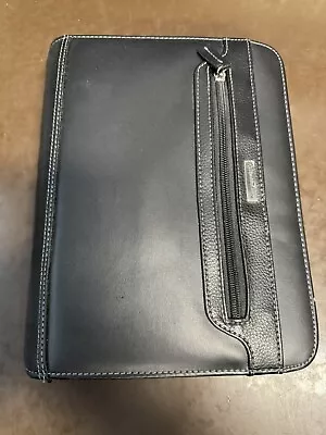 Planner Franklin Covey 7 Ring Zip Around Black Leather Binder • $19.99