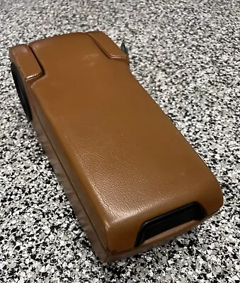 MERCEDES W124 300E E420 500E Saffron Saddle Tan LEATHER CONSOLE ARM REST Storage • $205