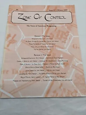 Zone Of Control The Voice Of American Wargaming Magazine Issue #1 Winter 1995 • $10.49