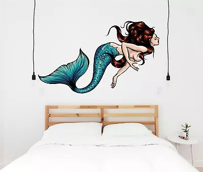 Sexy Mermaid Adult Large Wall Decal Removable Vinyl Sticker Art Décor Beautiful • $38.99