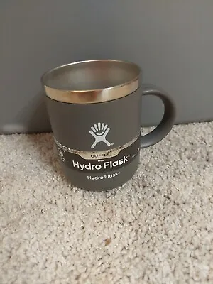 $12 • Buy Hydro Flask 12 Oz Vacuum Insulated Travel Tea Coffee Mug Lid Handled Stone Gray