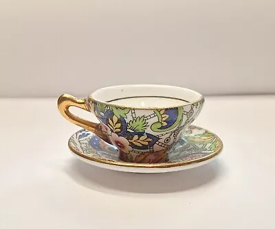 Vintage Mini Rosina Chintz Bone China Teacup & Saucer England Mint  • $15