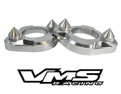 X2 SILVER VMS RACING SPIKED STRUT TOWER SUPPORT BRACES 90-93 ACURA INTEGRA DA9 • $69.95