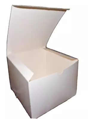 New White Cardboard Tuck Top Gift Boxes With Lids 6x6x4 (5 Pack) BXs1 • $21.74