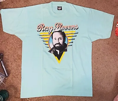 VINTAGE Ray Stevens Concert T Shirt 80s Blue XL Fruit Of The Loom • $15.50