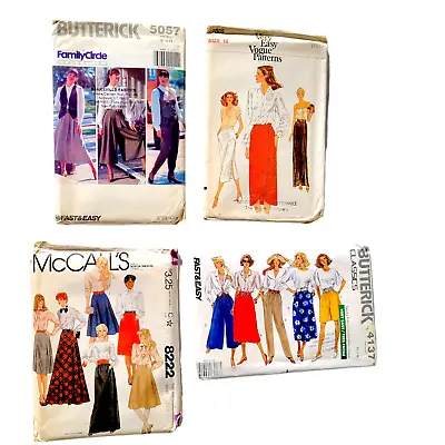 Lot Vintage UNCUT MOD 1970s Pattern Skirt Pants ALL Sz 12 & 14 • $6