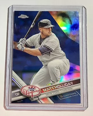 Matt Holliday 2017 Topps Chrome Blue Refractor #3 Yankees 018/150 B6 • $2