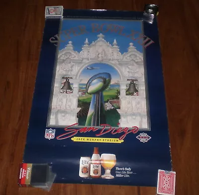 Super Bowl Xxii Miller Lite Beer Poster • $11