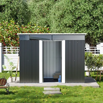 Pent Roof Outdoor Log Tool Bike Storage House Garden Tool Shed 8.5x4ft 8.5x6ft • £135.95