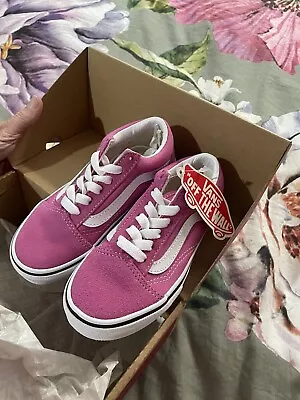 Vans Girls Old Skool Pink Toddler Size 11 Shoes • $35