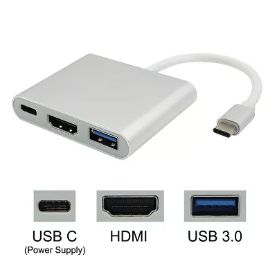 Type C To HDMI TV USB 3.0 Adapter Converter For Macbook Google Chromebook Pixel • $8.91