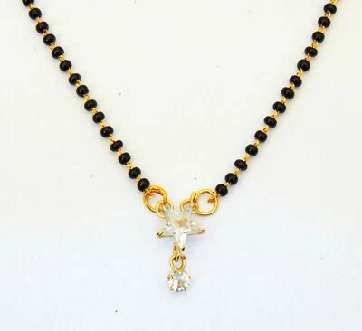 $14.84 • Buy Indian Ethnic Mangalsutra Star Pendants Black Beads Chain Necklace Women Jewelry