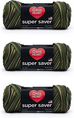 Red Heart Super Saver Yarn 3 Pack Print Colors - 3 Count • $20