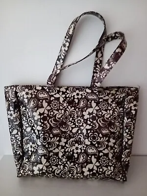 Oilcloth Tote Shopping Bag In Brown/cream By Paperchase • £5.99