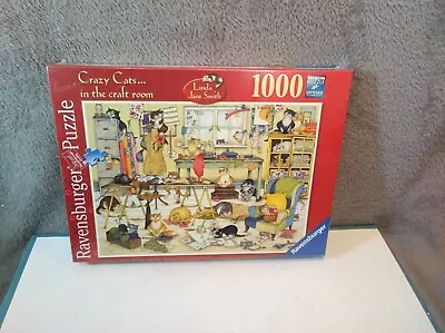 Ravensburger Crazy Cats Bookclub 1000 Piece Jigsaw Puzzle Sealed • £15