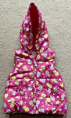 Pink TU Baby Hooded GILET Age 18-24 Months Cute DOG Print 86-92cm Quilted Warm • £5.99