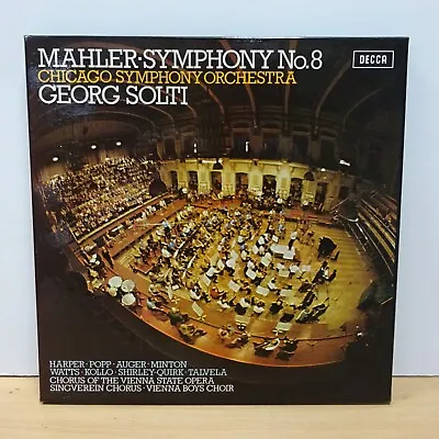 SET 534 5 MAHLER Symphony No 8 CHICAGO SO GEORG SOLTI DECCA STEREO 2LP BOX EX+ • £14.99