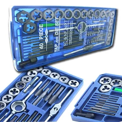 40 Pc SAE Tap & Die Set Bolt Screw Extractor/Puller Removal Threading Threads • $22.09