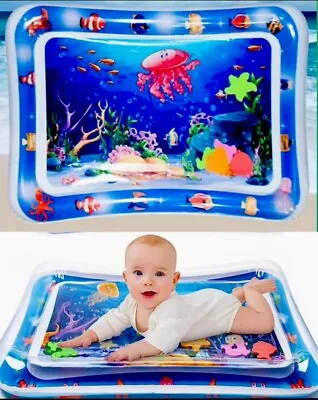 Baby Inflatable Water Play Mat For Infant Toddler Kid Tummy Time Sensory Toys • £4.99