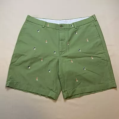 Brooks Brothers 346 Chino Shorts Men's 40 100% Cotton Green Nautical Sailing • $19.99