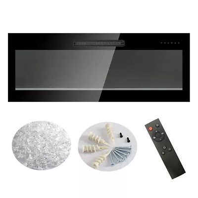60'' 1400W Electric Fireplace Ultra Thin Recessed Wall Mounted Fireplace Heater • $277.01