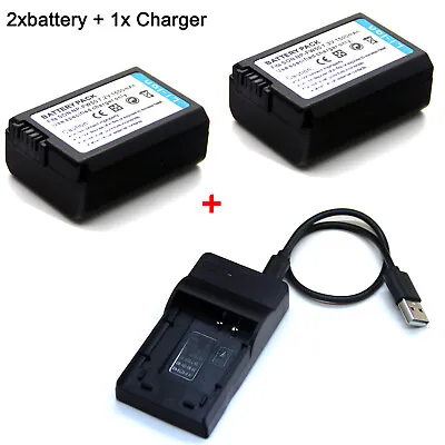 $20.99 • Buy Battery / Charger For FW50 Sony Alpha A3000 A5000 A5100 A6000 A6300 A6400 A6500