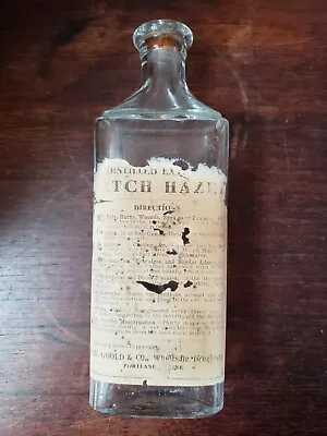 Antique Witch Hazel Portland Maine Bottle • $15