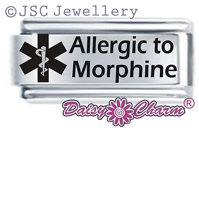 Daisy Charm MEDICAL ALERT Allergic To Morphine - Fits Italian Modular Bracelet • £5.71