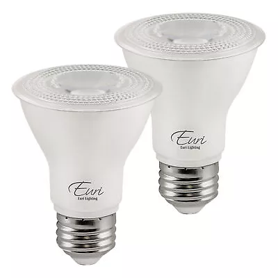 2-Pack LED PAR20 Bulbs - 7W - 500 Lumens - Euri Lighting • $4.99