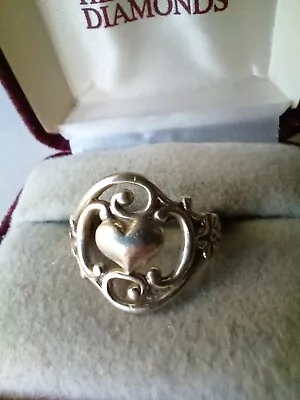 Victorian Revival  SWEETHEART   Vintage  STERLING  SILVER    DESIGNER RING • $39.99