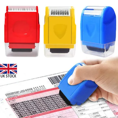 ID Theft Protection Stamp Roller Easy Guard Your Data Identity Security Privacy • £5.40