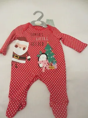 Beautiful Babys Xmas Santa Romper Suit Age 3 - 6 Months ( Look ) • £4.99