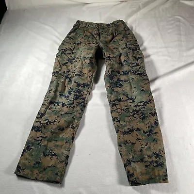 Military Cargo Pants Mens Small Regular Marpat Green Marine Stretch Waistband • $24.64