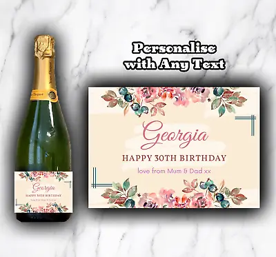 £2.79 • Buy Personalised Champagne / Prosecco / Wine Bottle Label - Birthday - ANY TEXT