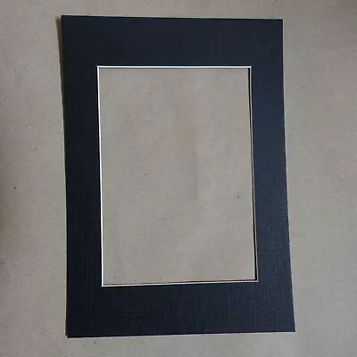 A5 Photo Picture Mounting Paperboard Frame Mat A6 Opening Black • £1.59