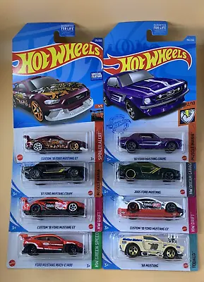 Hot Wheels 2022 Ford Mustangs'67 Coupe'18 Mustang GT Mach-E 2005 '68 Lot X8 • $16.75