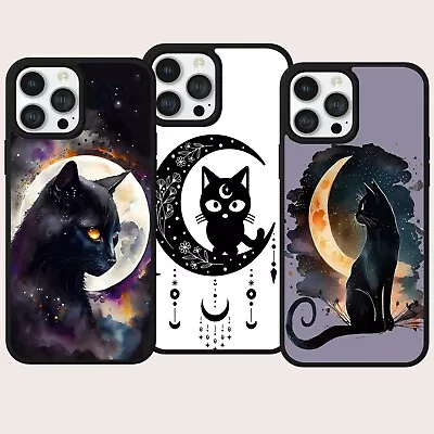 Black Cat Moon Celestial Witch Witchy Phone Case Cover For Iphone Samsung Huawei • £7.99