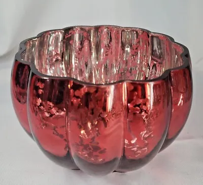  Mercury Glass Bowl Large Candle OR Plant Holder Fall Christmas Decor 8 X 5  • $18.99