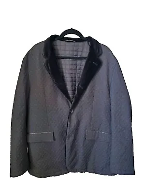 Notting Hill XXL? 50  Chest Quilted Jacket Mens Houndstooth Smoking Coat NJ81051 • $76.92