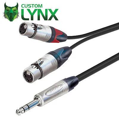 Neutrik Insert Splitter Cable. Y Insert TRS Jack To 2 X Female XLR Audio Lead.  • £24.25