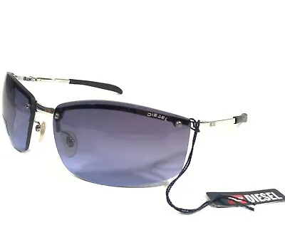 $74.99 • Buy Diesel Sunglasses Jumbo Jet 01071 Silver Frames With Purple Lenses 69-14-110