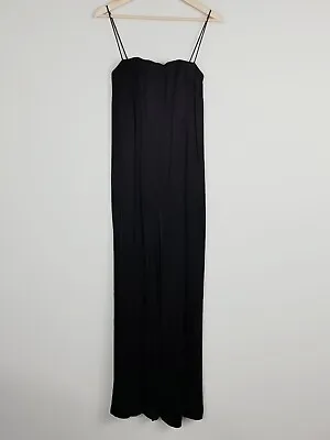 ZIMMERMANN Womens Size 0 Or 8 / US 4 Black Sleeveless Satin Jumpsuit - Rare Find • $350