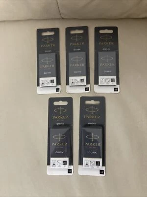 £18.95 • Buy Parker Ink Cartridges X25 Bundle For Fountain Pens Long BLACK School Office