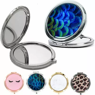 1 Compact Mirror Magnification Double Sided Round Travel Makeup Handheld Purse • $7.42