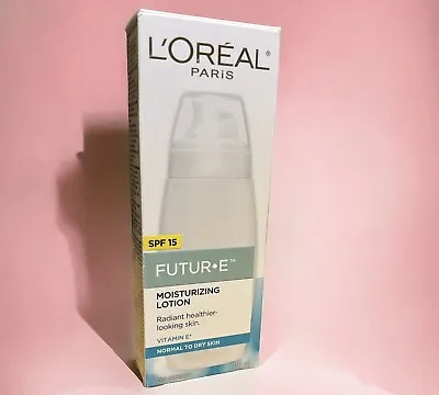 FAST📦💨 L’Oreal Futur E Moisturizing Day Lotion SPF 15 Vitamin E 4 Oz EXP 5/25 • $48.95