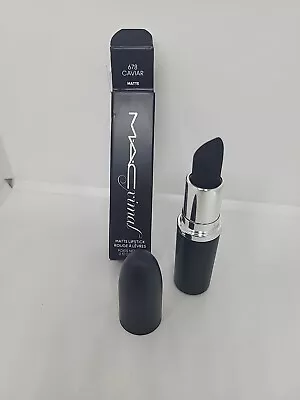 MAC Cosmetics MACximal Matte Lipstick 678 Caviar .12 Oz Full Size New/Boxed • $15.30