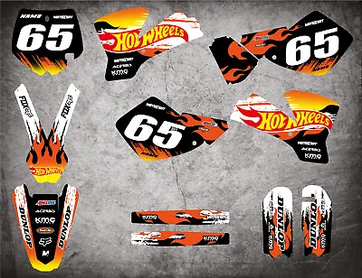 Custom Graphics Full Kit To Fit KTM 65 2002 - 2008 BLAZE STYLE Stickers • $199.90